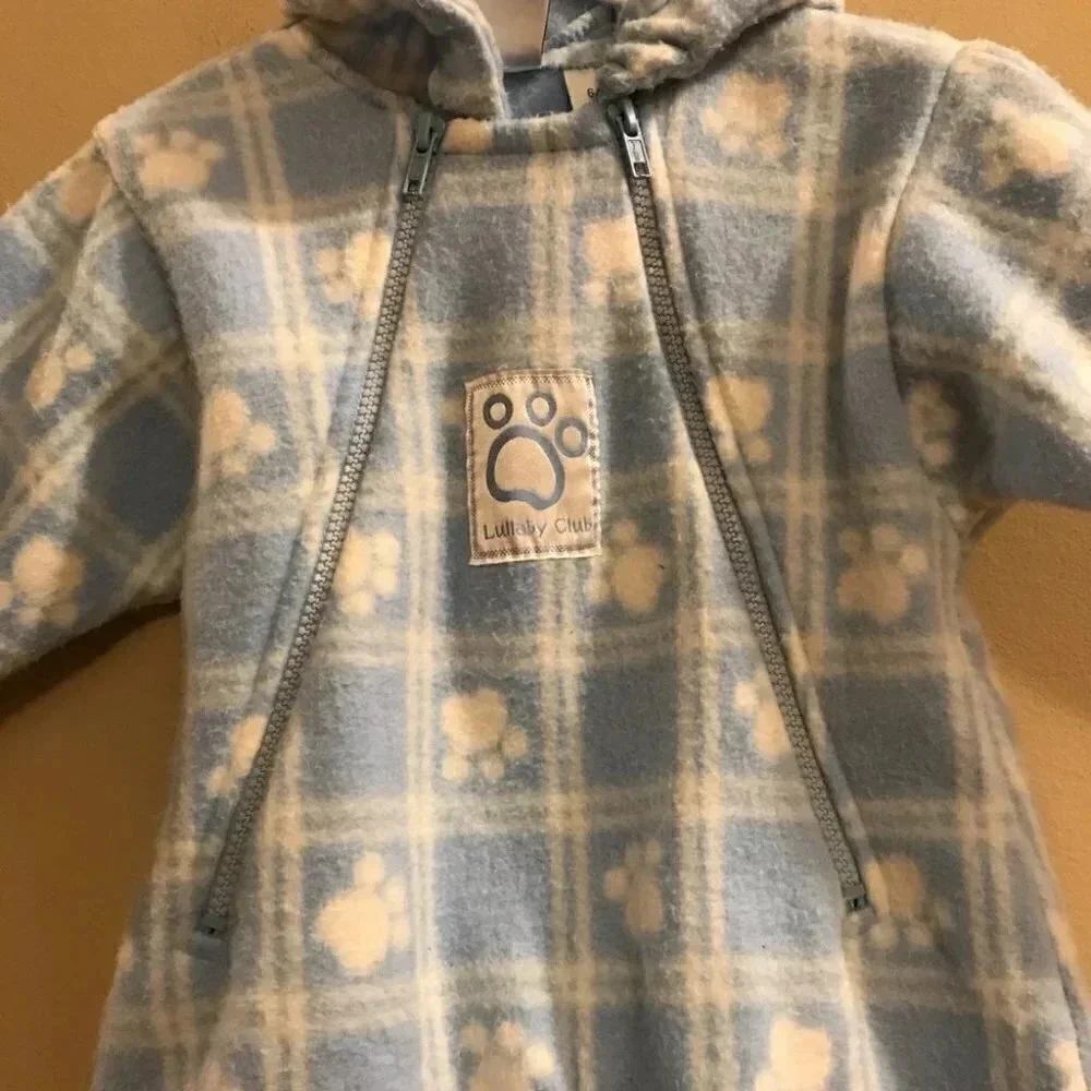 Vintage Lullaby Club Fleece Baby Bunting Blue